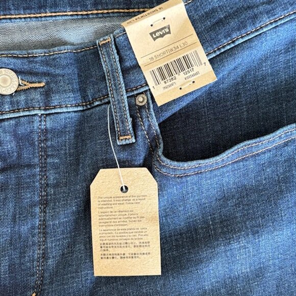 Levi's 311 Shaping Skinny Womens Blue Jeans MidRise Raw Edge Hem 18S/W34/L30-NWT - Picture 10 of 10